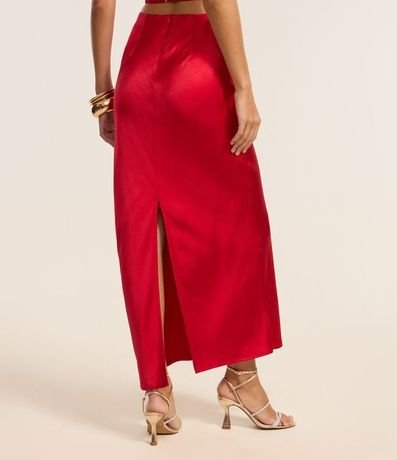 Pollera New Midi en Satén con Encaje 4