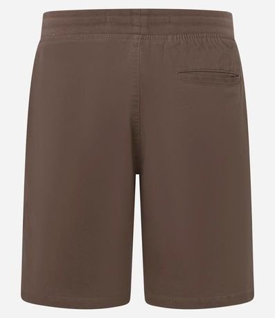 Bermuda en Sarga con Cintura Elástica y Bolsillos 2