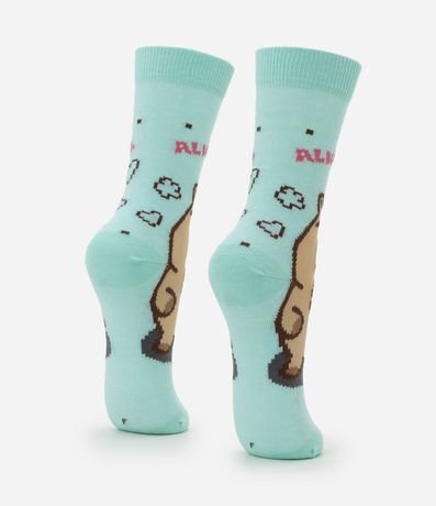 Media Caña Larga en Algodón con Estampa Carpincho Always Capy 3