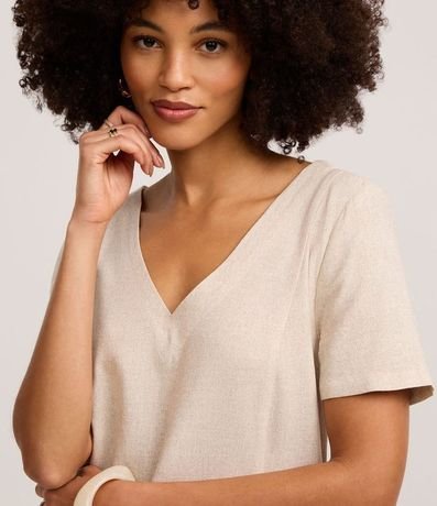 Vestido T-Shirt Corto en Viscolino con Estampa Arco de Lapa 3