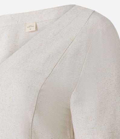 Vestido T-Shirt en Viscolino con Estampado de Follaje 7