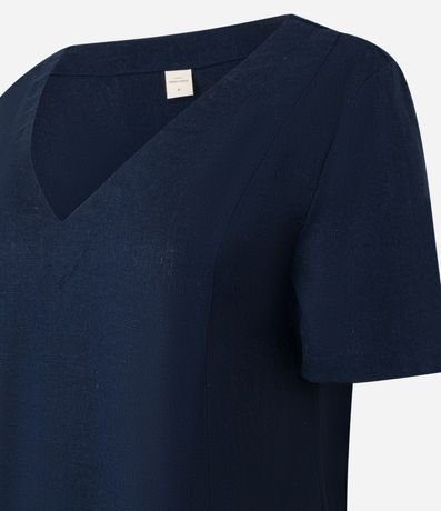 Vestido T-Shirt en Viscolino con Escote V 2