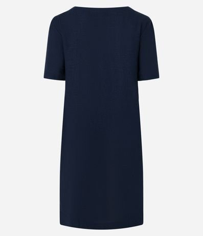 Vestido T-Shirt en Viscolino con Escote V 4
