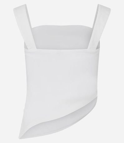 Blusa Alargada en Bengalina con Bajo Asimétrica 5