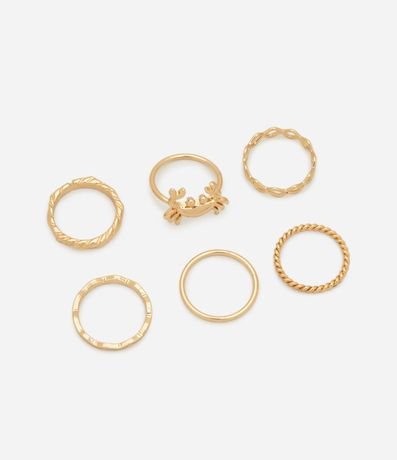 Kit 06 Anillos Delicados y Forma de Cangrejo 2