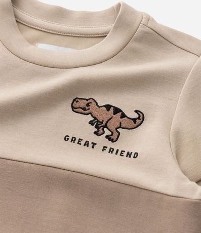 Blusao Infantil en Modal con Estampa Bloque de Color y Bordado - Talle 1 a 6 años 5