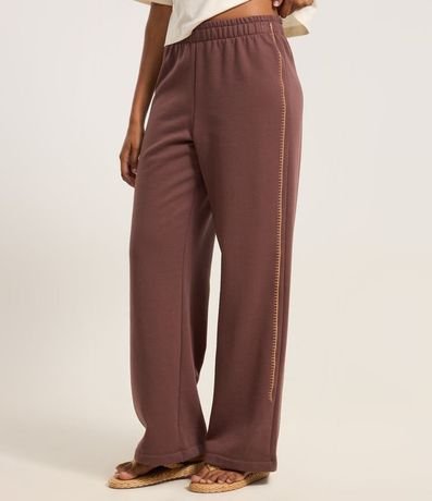 Pantalón en Algodón con Forro Fleece y Bordado Lateral 3