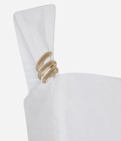 Blusa Peplum en Viscosa con Adornos en el Bretel y Traspase 6