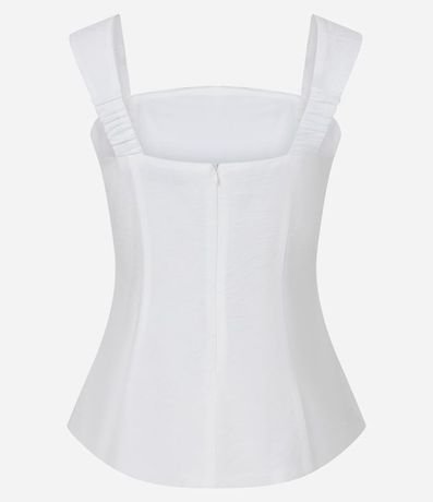 Blusa Peplum en Viscosa con Adornos en el Bretel y Traspase 7