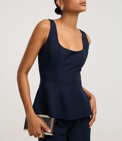 Blusa Sastre con Escote Cuadrado y Bretel Ancho 4