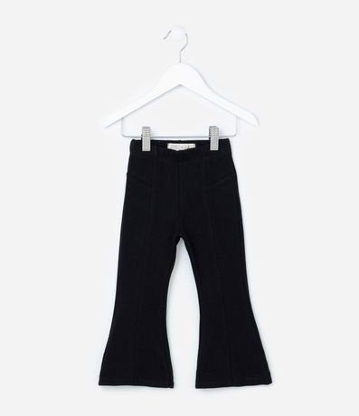 Pantalón Flare Infantil en Rib con Recortes - Talle 1 a 6 años