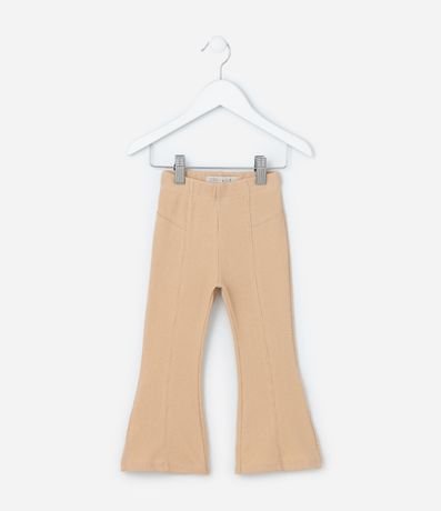 Pantalón Flare Infantil en Rib con Recortes - Talle 1 a 6 años