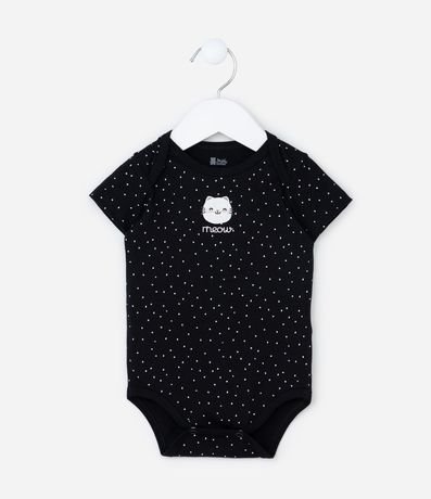 Body Infantil con Estampa Gatita y Lunares - Talle 0 a 24 meses 2