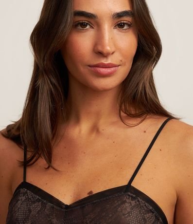 Camisete sin copa en Tule con Estampa Animal Print Cobra 4