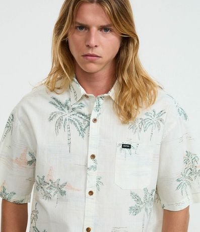 Camisa Relaxed en Algodón con Estampa de Paisagem 4