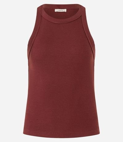 Blusa Básica Regular en Rib de Algodón 5