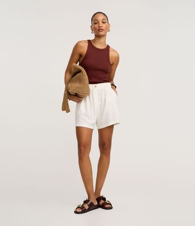 Blusa Básica Regular en Rib de Algodón 2