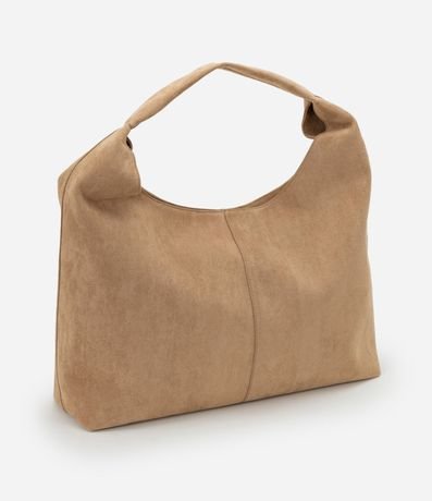 Bolsa Hobo Grande en Gamuza y Correa de Hombro 2