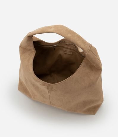 Bolsa Hobo Grande en Gamuza y Correa de Hombro 4