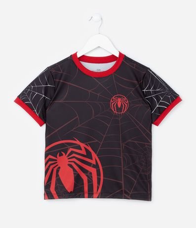 Remera Deportiva Infantil con Estampa Hombre-Araña - Talle 4 a 10 años