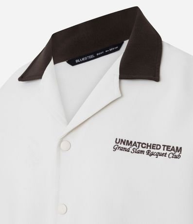 Camisa Boxy en Viscosa con Letras Bordado Frente y Espalda 7