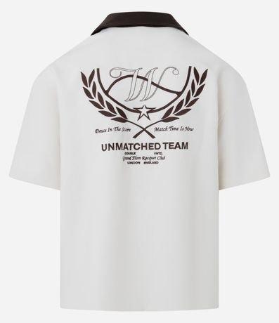 Camisa Boxy en Viscosa con Letras Bordado Frente y Espalda 8