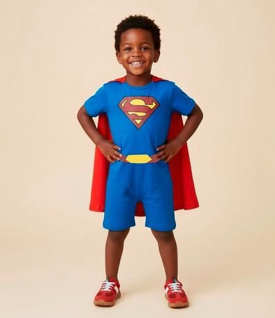 Mono Infantil con Estampa Super-Hombre con Capa - Talle 3 a 8 años