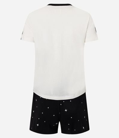 Pijama Short Doll en Algodón con Estampa Gatito y Brillos 7