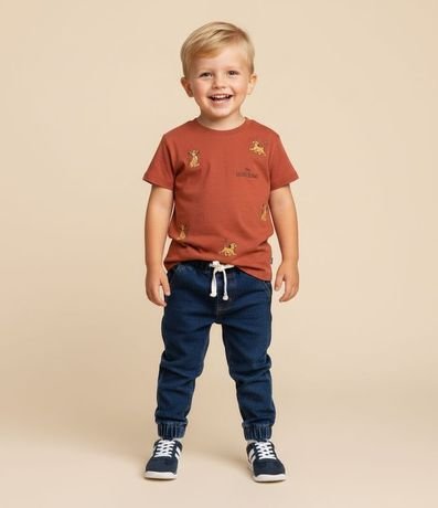 Remera Relaxed Infantil Estampa Rey León - Talle 2 a 6 años