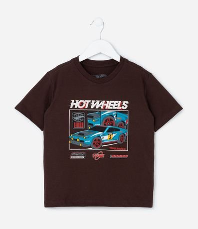 Remera Comfort Infantil con Estampa Hot Wheels - Talle 4 a 12 años