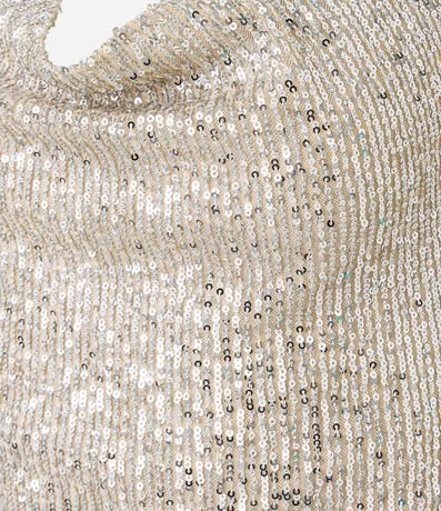 Blusa Frente única en Lentejuela con Escote Degagê 3