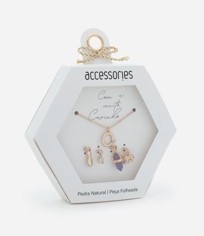 Collar Corto con 04 Trocas de Colgantes 2