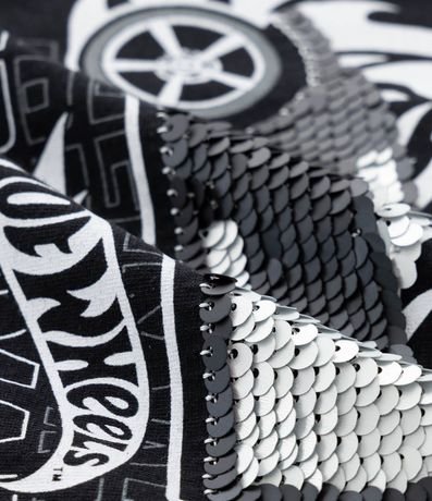 Remera Infantil con Estampa Hot Wheels Interactiva en Lentejuela - Talle 4 a 10 años 3