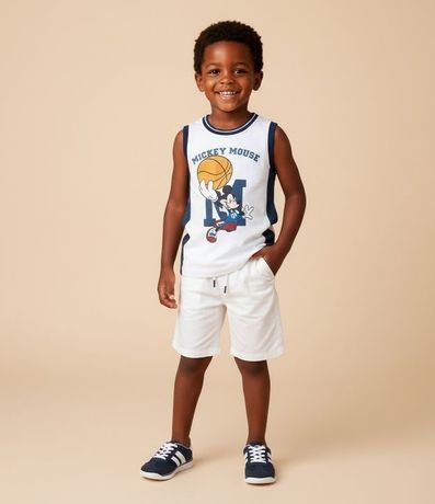 Musculosa Infantil de Baloncesto en Microfibra Mickey Mouse - Talle 1 a 6 años