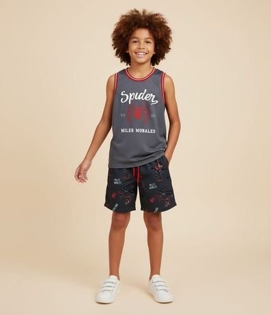 Musculosa Infantil de Baloncesto en Microfibra Spider Man - Talle 5 a 14 años