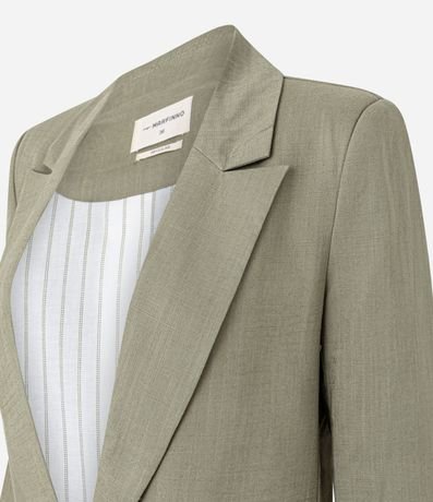 Blazer en Viscolino con Lapelas y Botón Único 8