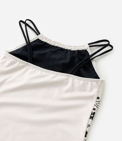 Malla Infantil con Correas Dobles y Estampa Palmeras - Talle 5 a 14 años 4