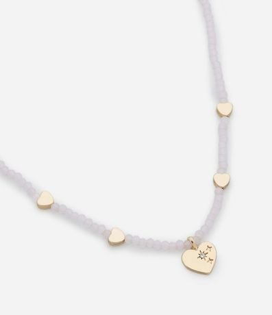 Collar Corto con Mini Cristales Artificiales y Colgantes de Corazón 2