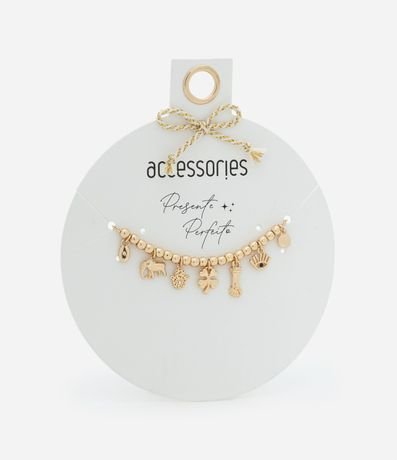 Collar Corto con Colgantes Místicos