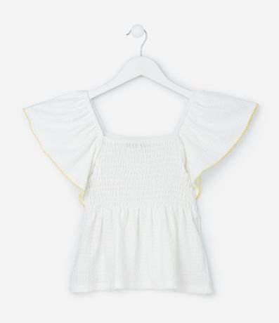 Blusa Infantil con Volados y Bies Contrastante - Talle 7 a 14 años 3