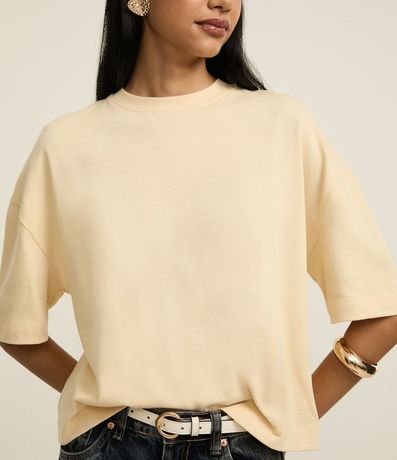 Remera Boxy en Algodón con Cuello Redondo 3