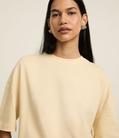 Remera Boxy en Algodón con Cuello Redondo 4