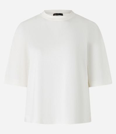 Remera Boxy en Algodón con Cuello Redondo 5