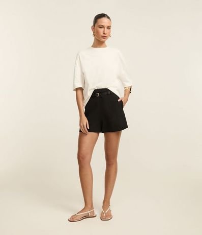 Remera Boxy en Algodón con Cuello Redondo 2
