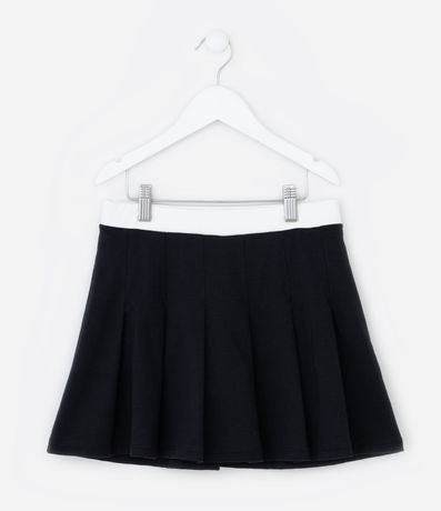 Pollera Infantil con Pliegues y Cintura Contrastante - Talle 5 a 14 años 2