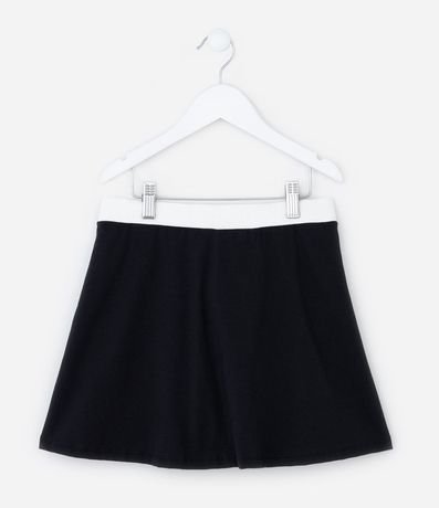 Pollera Infantil con Pliegues y Cintura Contrastante - Talle 5 a 14 años 3