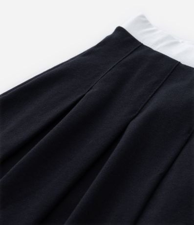 Pollera Infantil con Pliegues y Cintura Contrastante - Talle 5 a 14 años 5