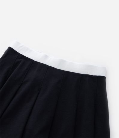 Pollera Infantil con Pliegues y Cintura Contrastante - Talle 5 a 14 años 6