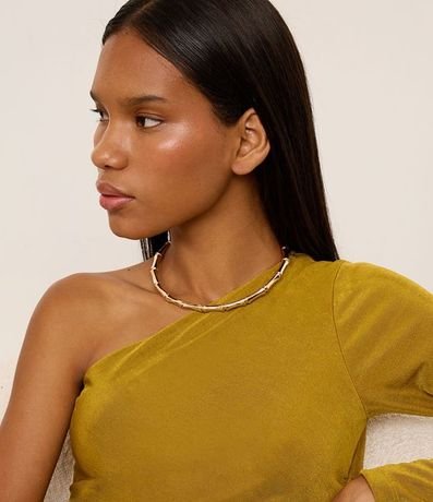 Gargantilla Rígida en Metal con Formato Bambú 5