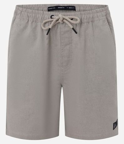 Bermuda Texturizada con Cintura Elástica y Cordón para Ajuste